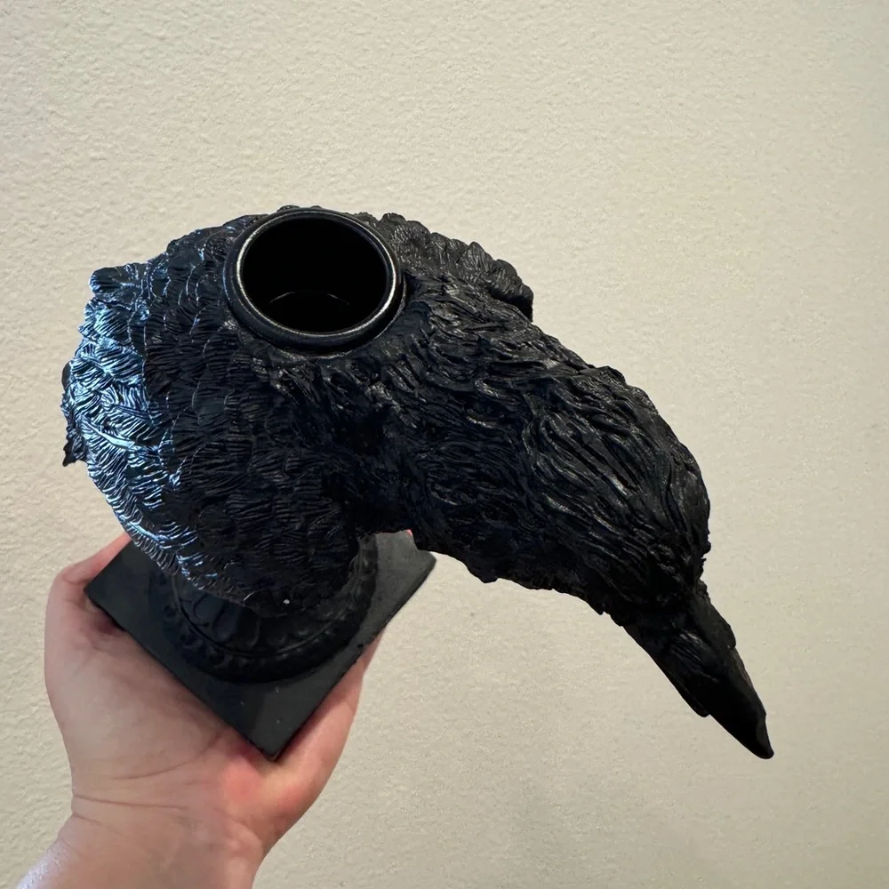 Crow taper Candle Holders pair - Picture 13 of 16